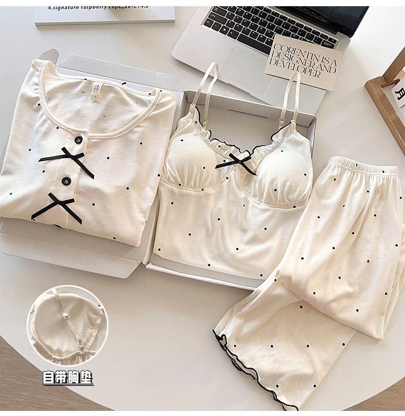 Women's Polka Dot Modal Pajama Set