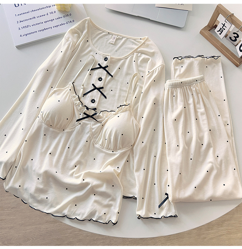Women's Polka Dot Modal Pajama Set