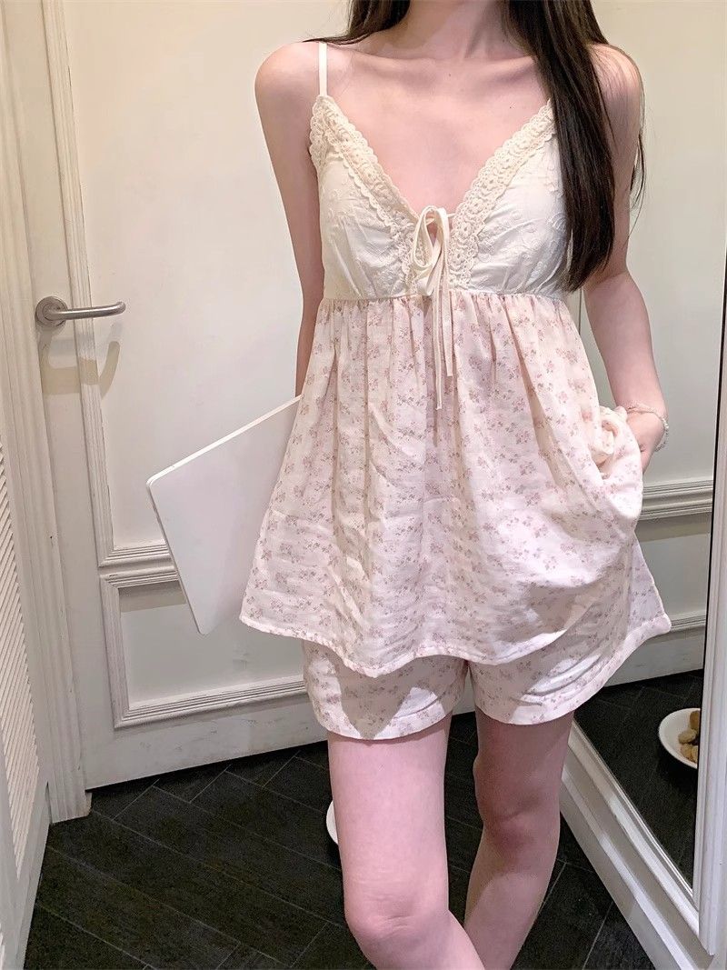 Cotton Cami Top Shorts Set