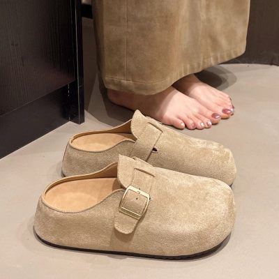 Women's Suede Heightened Slides
