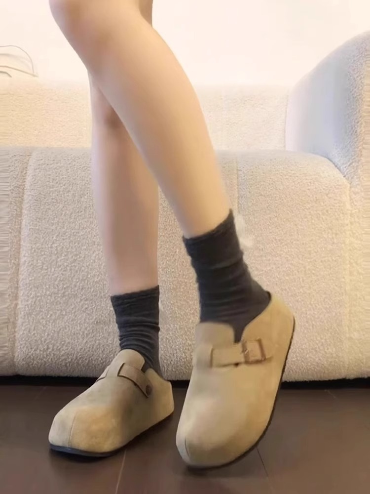 Women's Suede Heightened Slides