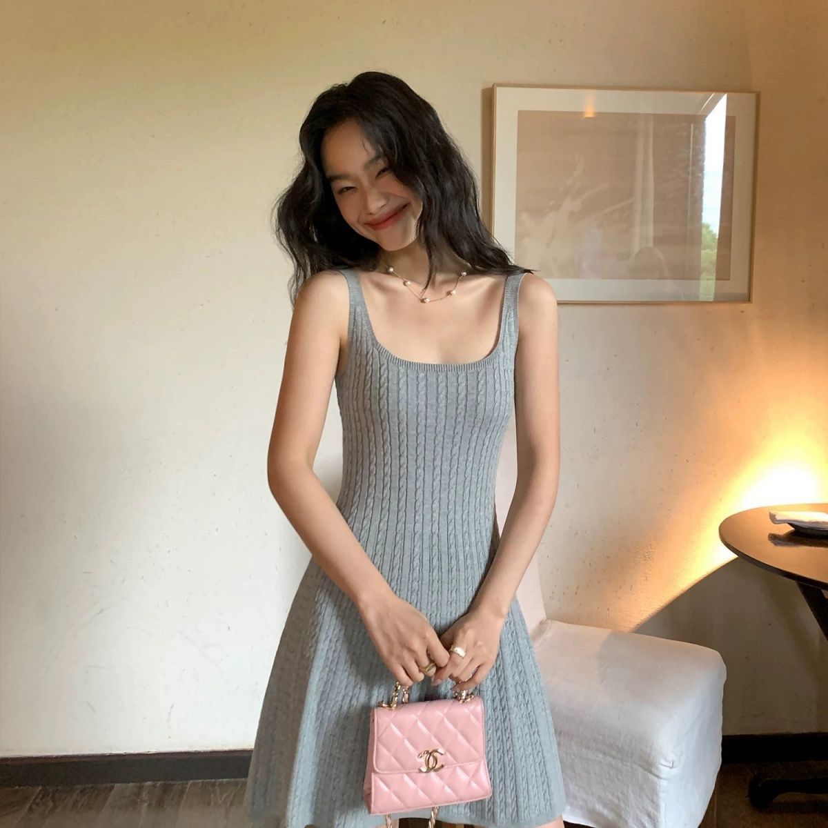 French Knit Cami Summer Dress