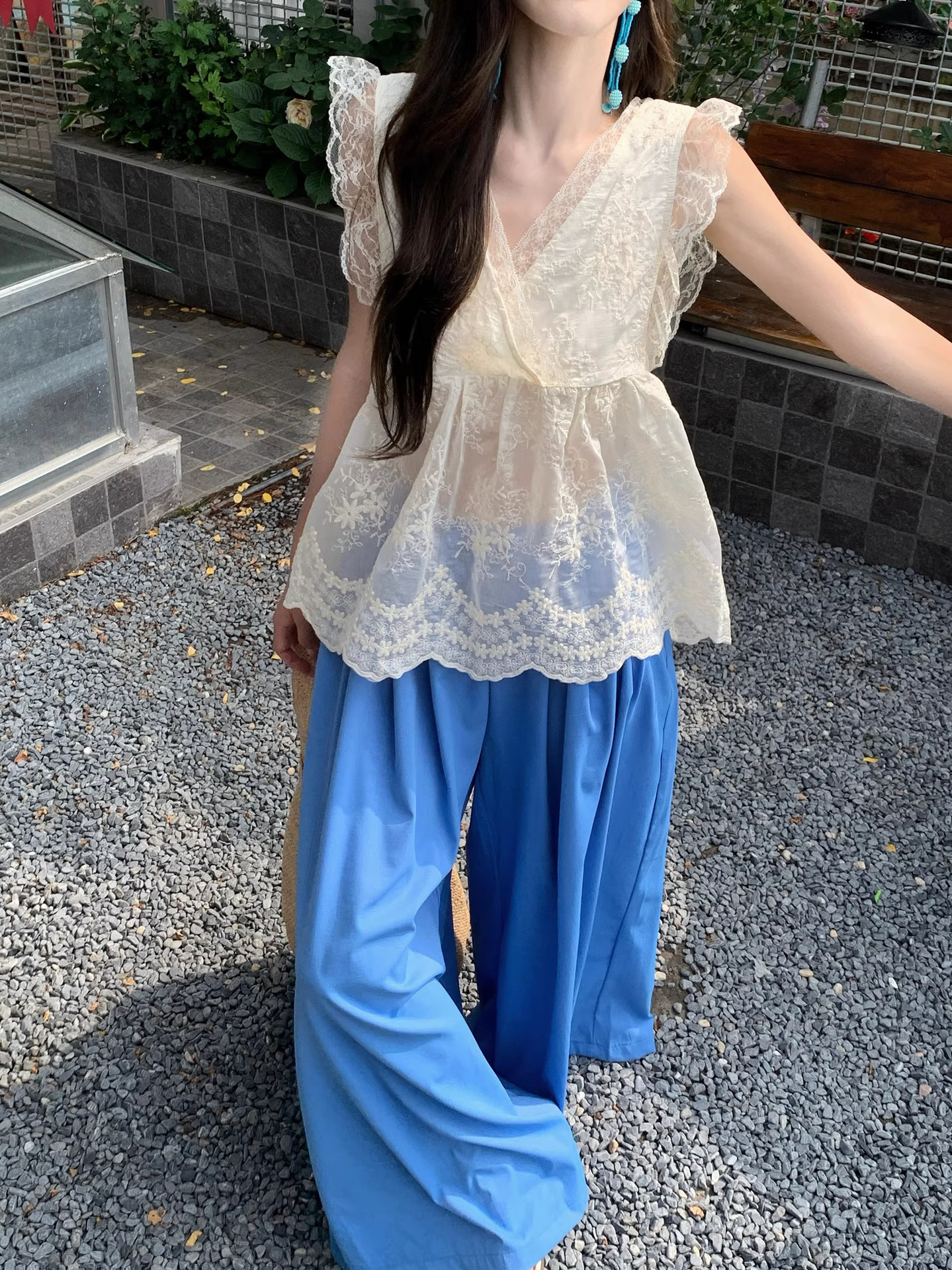 Summer Sweet Lace Chiffon Suit