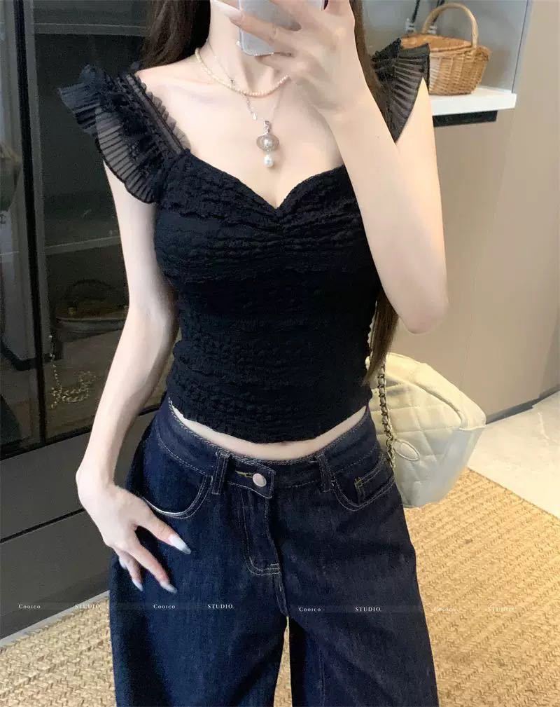 Sweet Women's Lace V-neck Cami Top