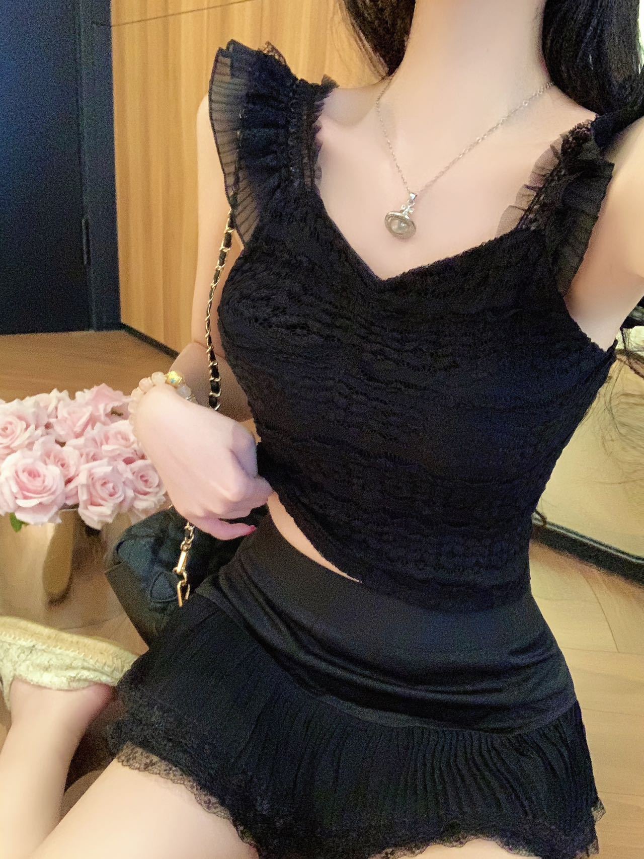 Sweet Women's Lace V-neck Cami Top