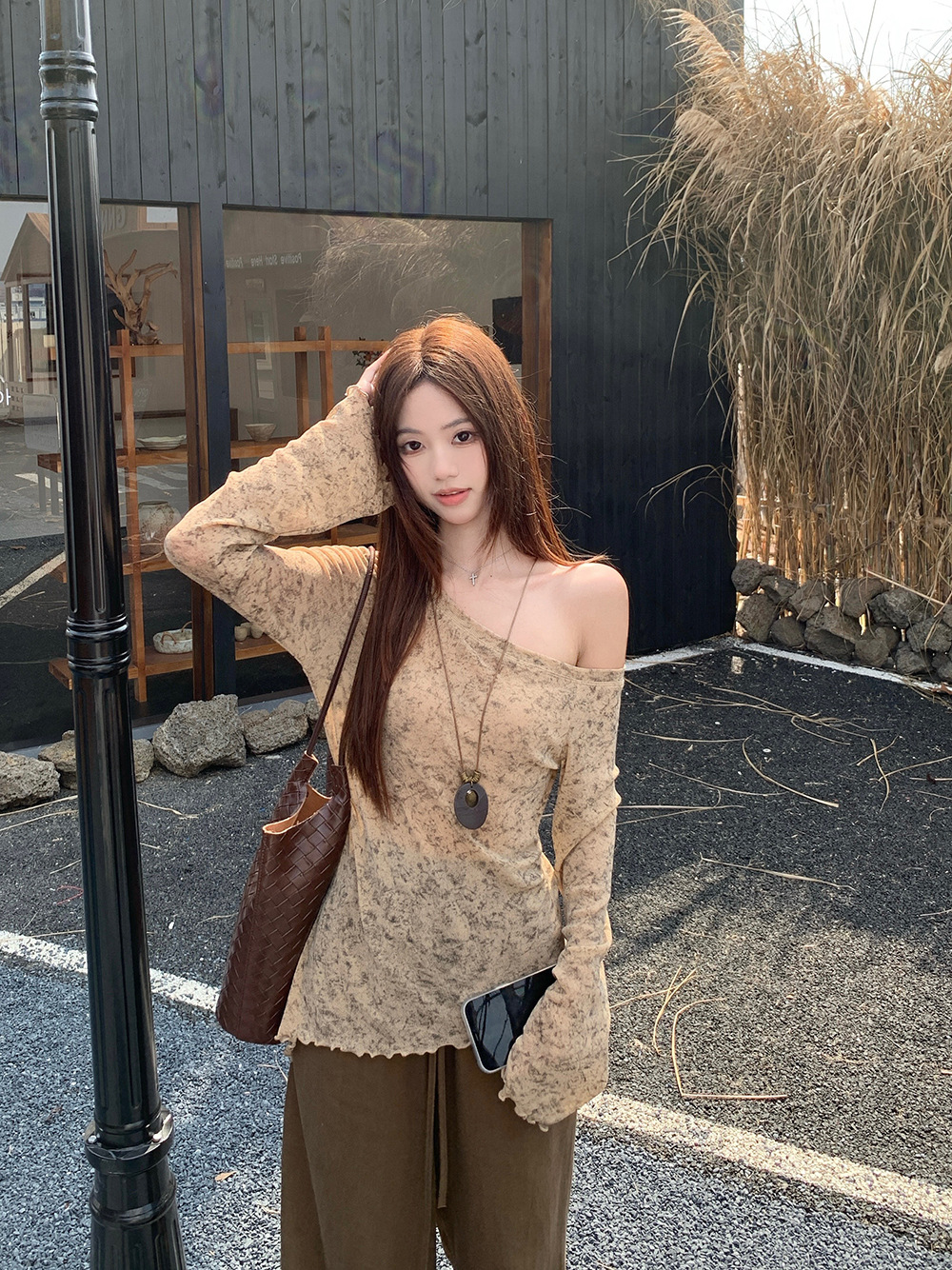 Women's Slash Knit Pants Suit