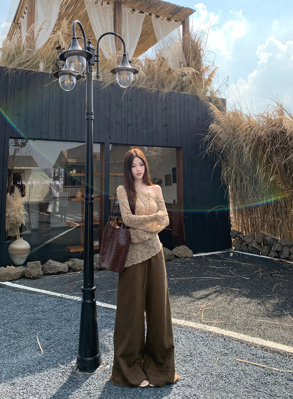 Women's Slash Knit Pants Suit