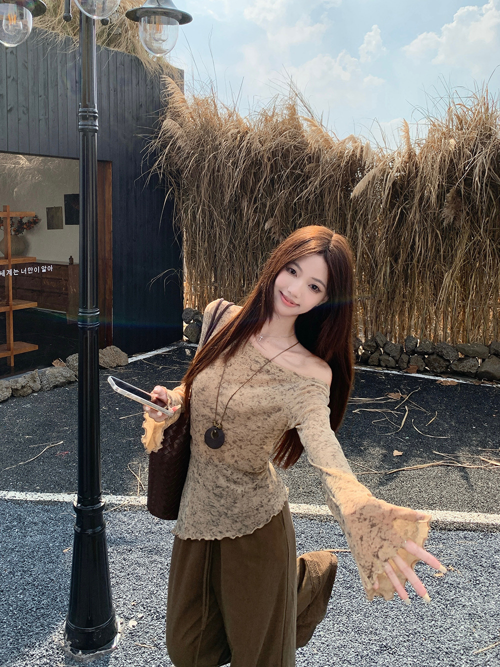 Women's Slash Knit Pants Suit