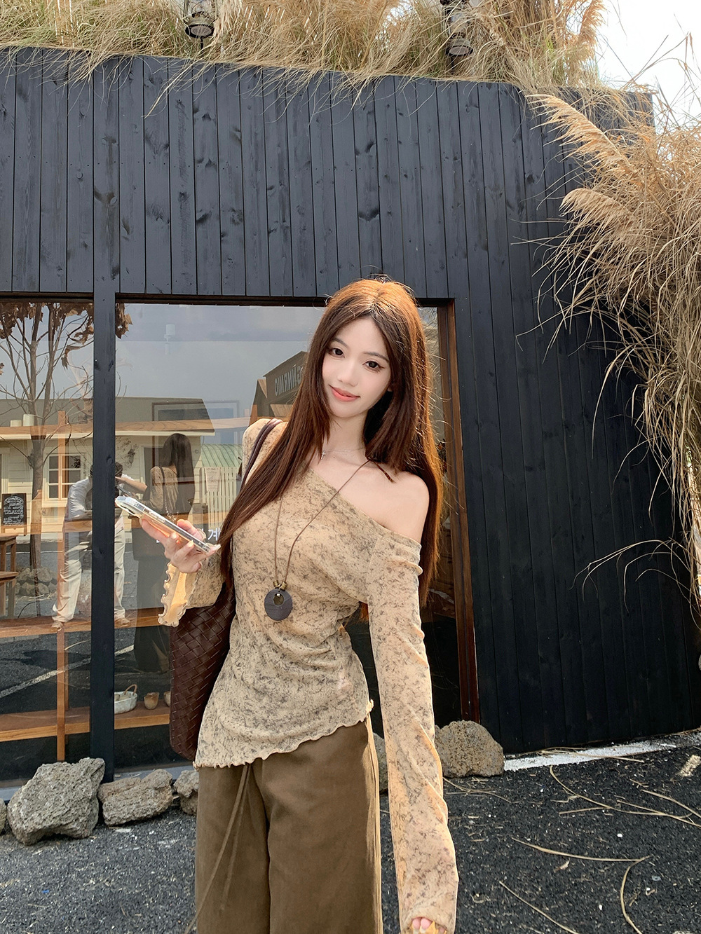 Women's Slash Knit Pants Suit