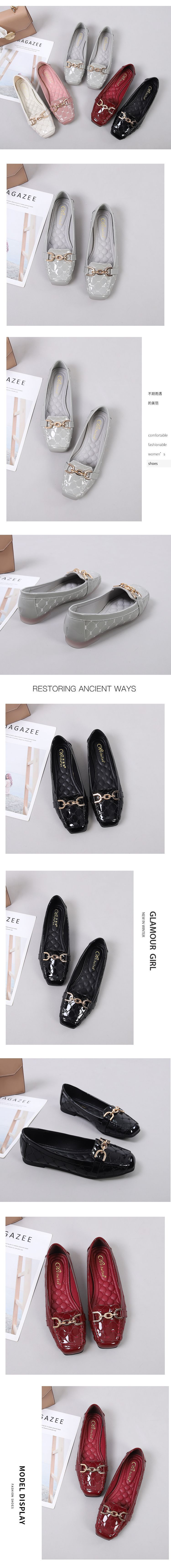 Women's Square Toe Flat Shoes