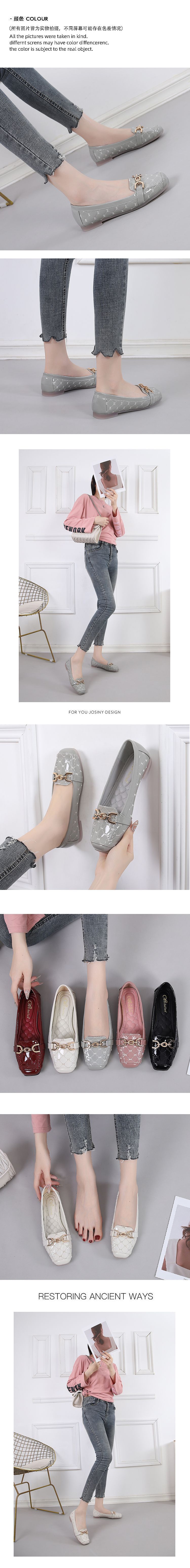 Women's Square Toe Flat Shoes