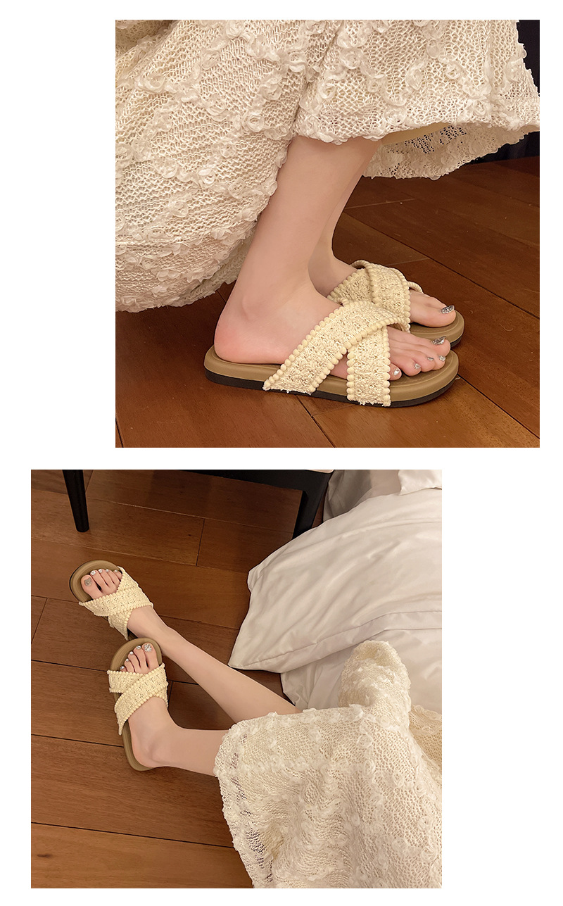 French Retro Cross Strap Women Sandals