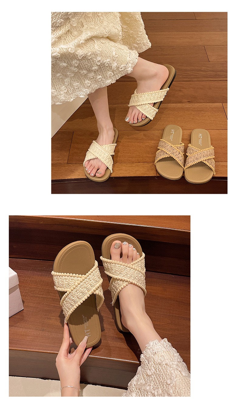 French Retro Cross Strap Women Sandals