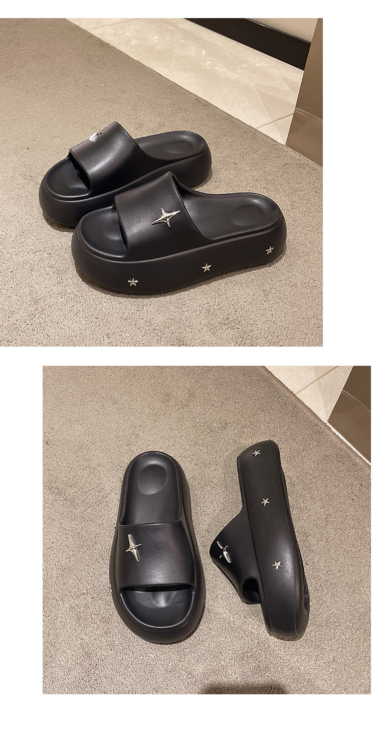 Star Decor Thick Sole Slippers