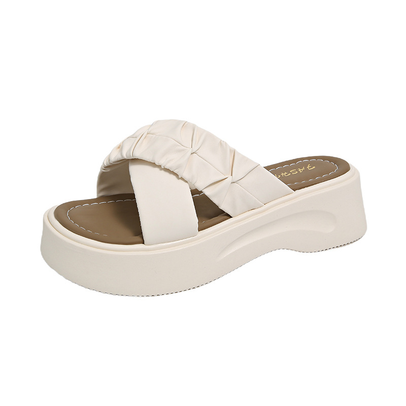 Women's Thick Cross Slippers