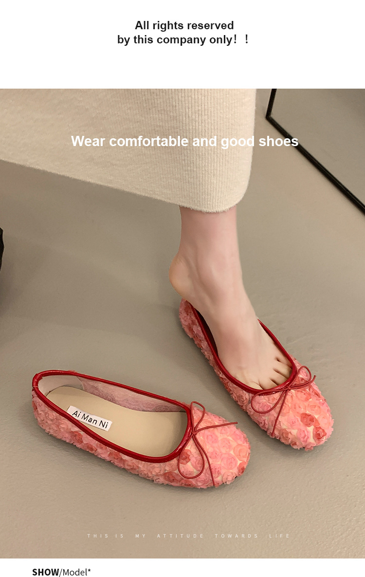 Women's French Lace Bow Shoes