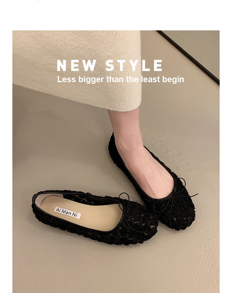Women's French Lace Bow Shoes