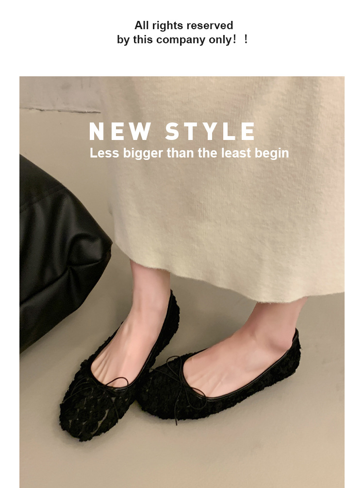 Women's French Lace Bow Shoes