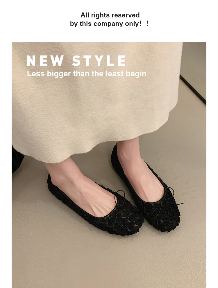 Women's French Lace Bow Shoes