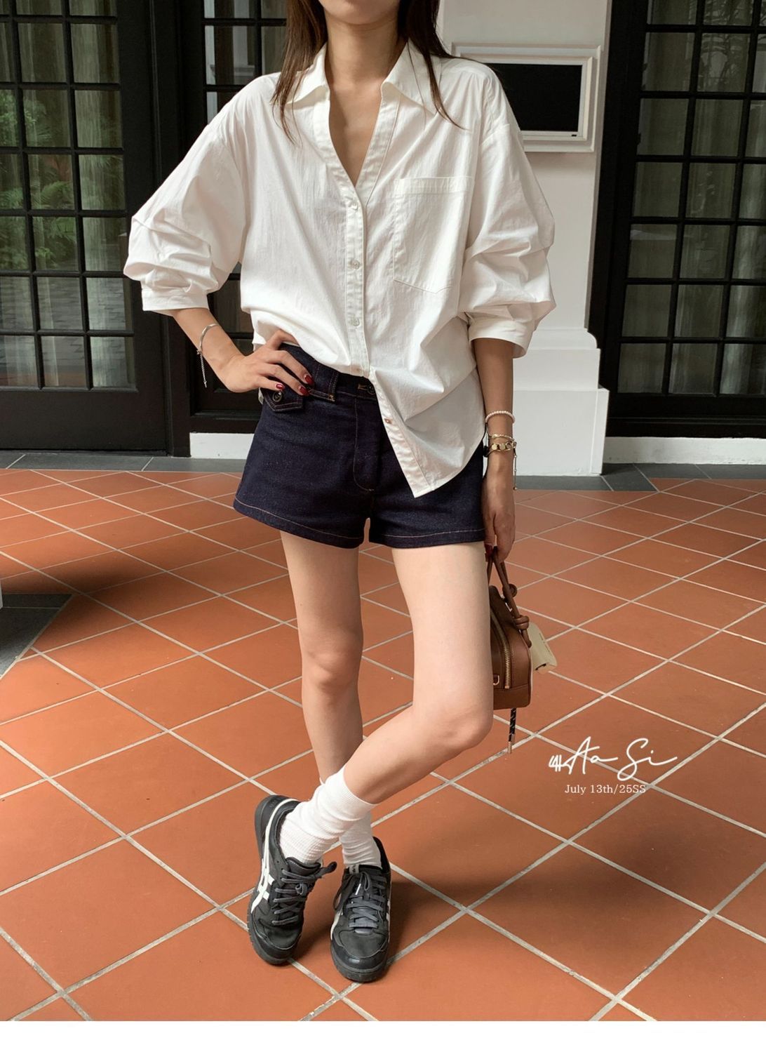 White Oversized Bubble Shirt
