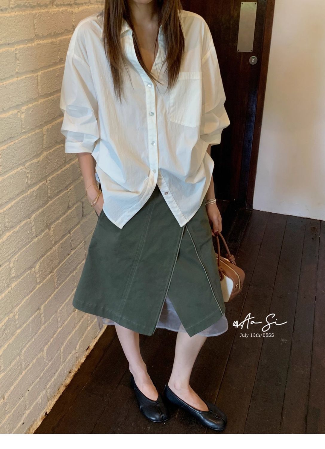 White Oversized Bubble Shirt