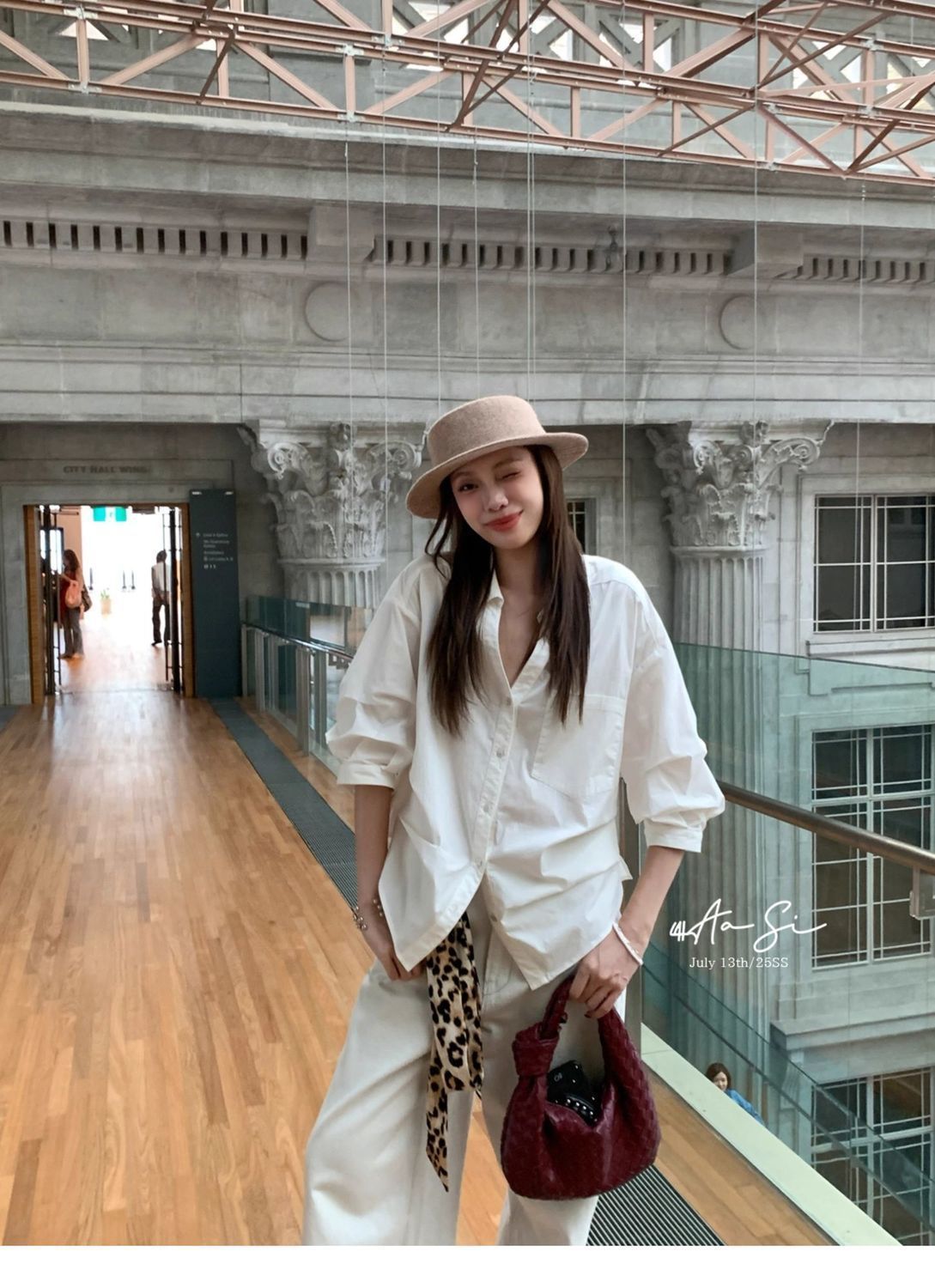 White Oversized Bubble Shirt