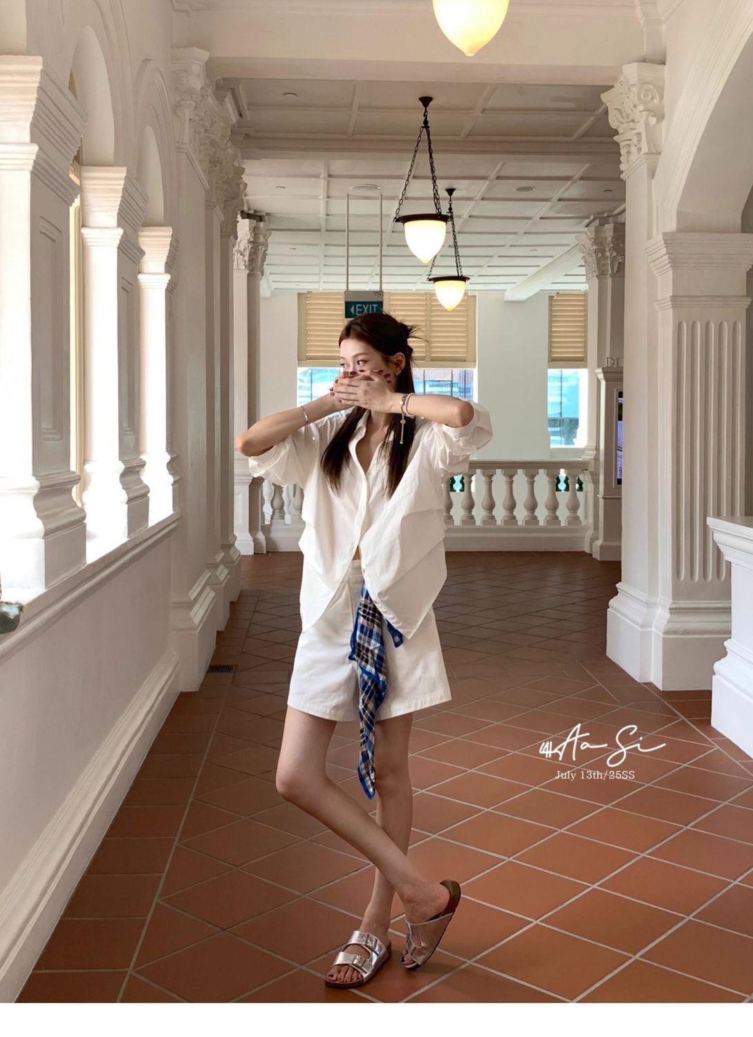 White Oversized Bubble Shirt