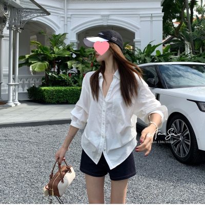 White Oversized Bubble Shirt