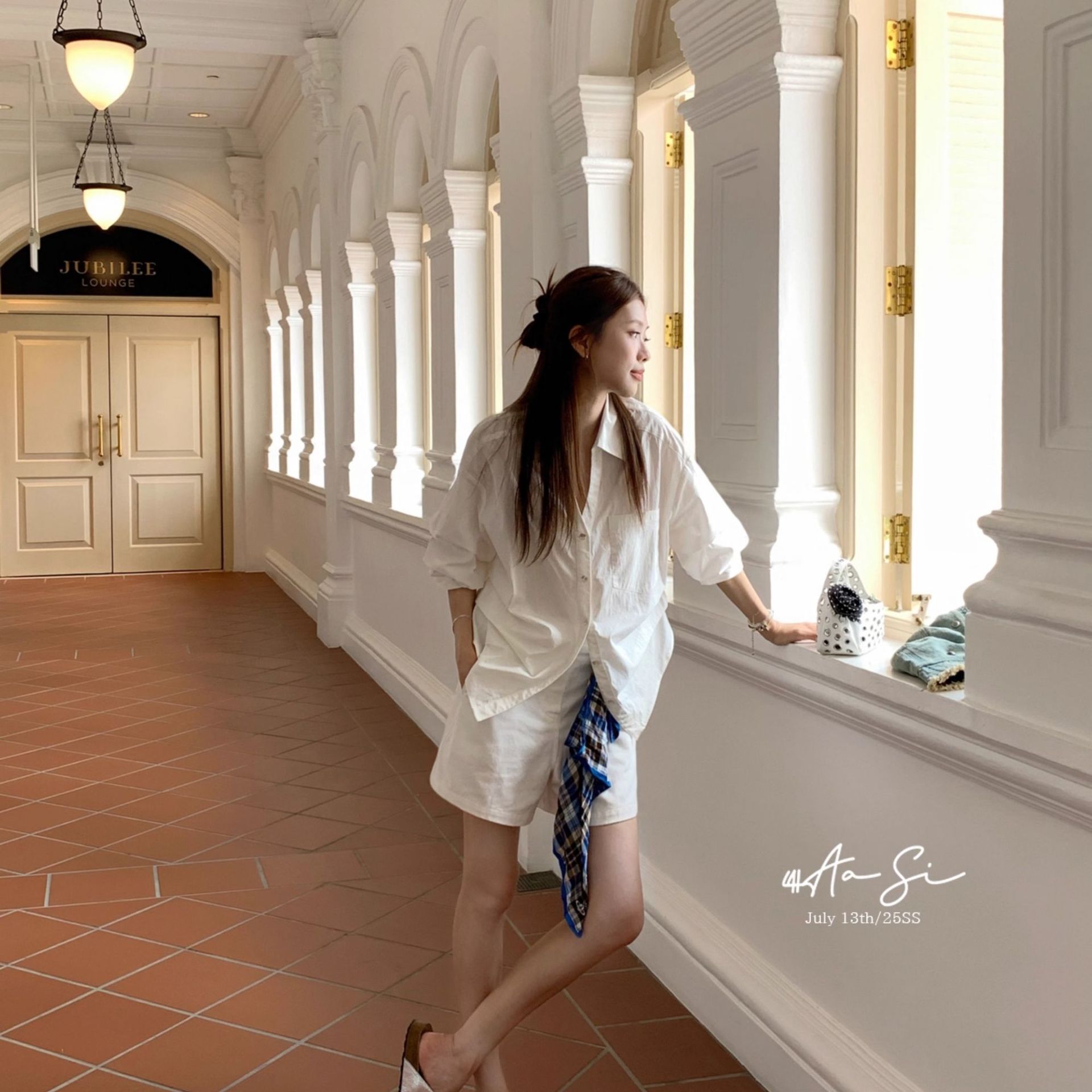 White Oversized Bubble Shirt