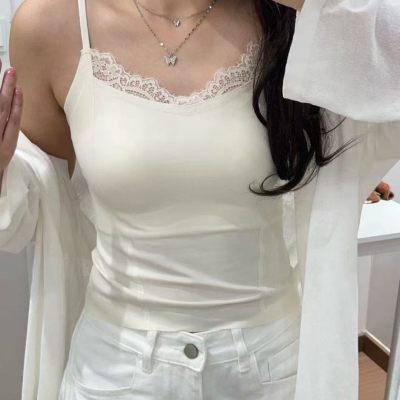 Lace Cami Top with Built-in Bra
