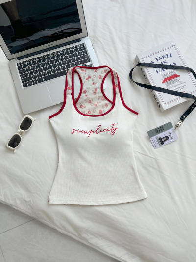 Summer Floral Patchwork Tank Top