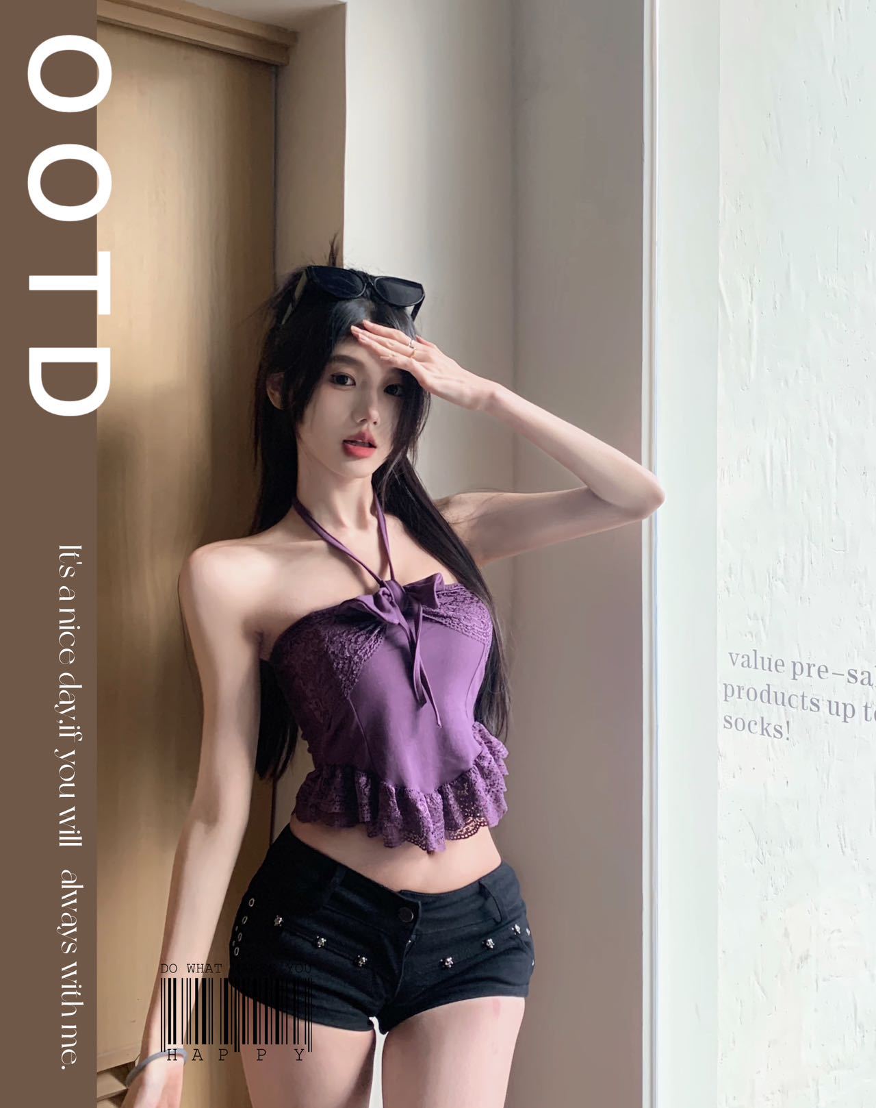 Sweet Lace Halter Bralette Top