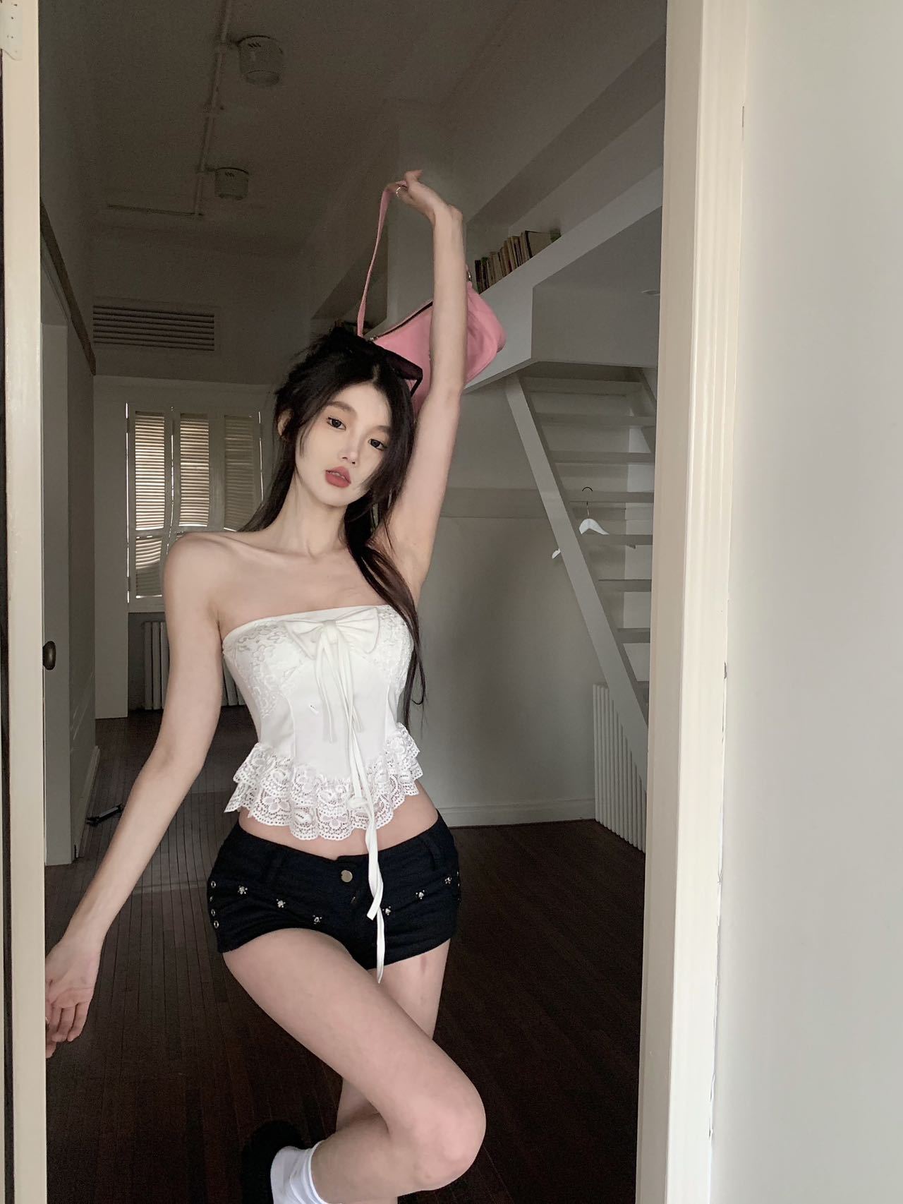 Sweet Lace Halter Bralette Top