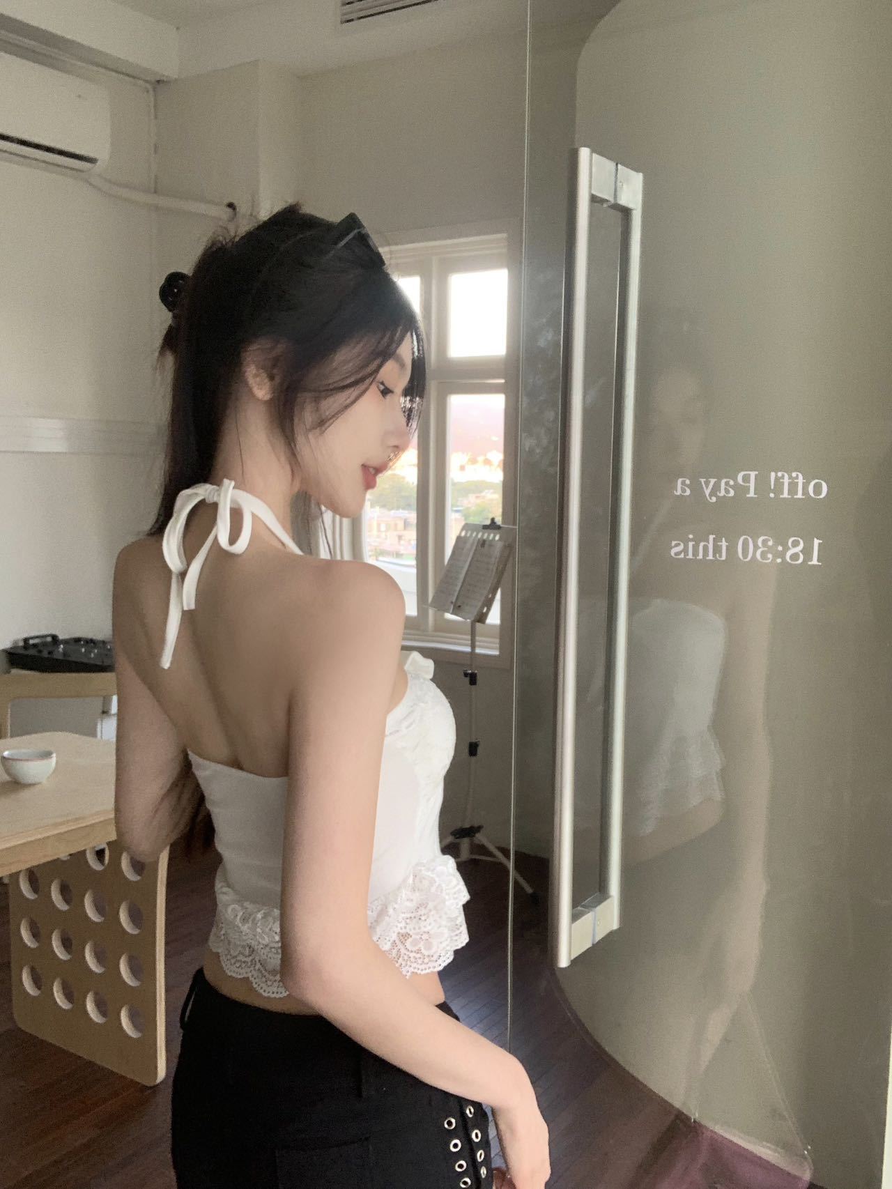 Sweet Lace Halter Bralette Top