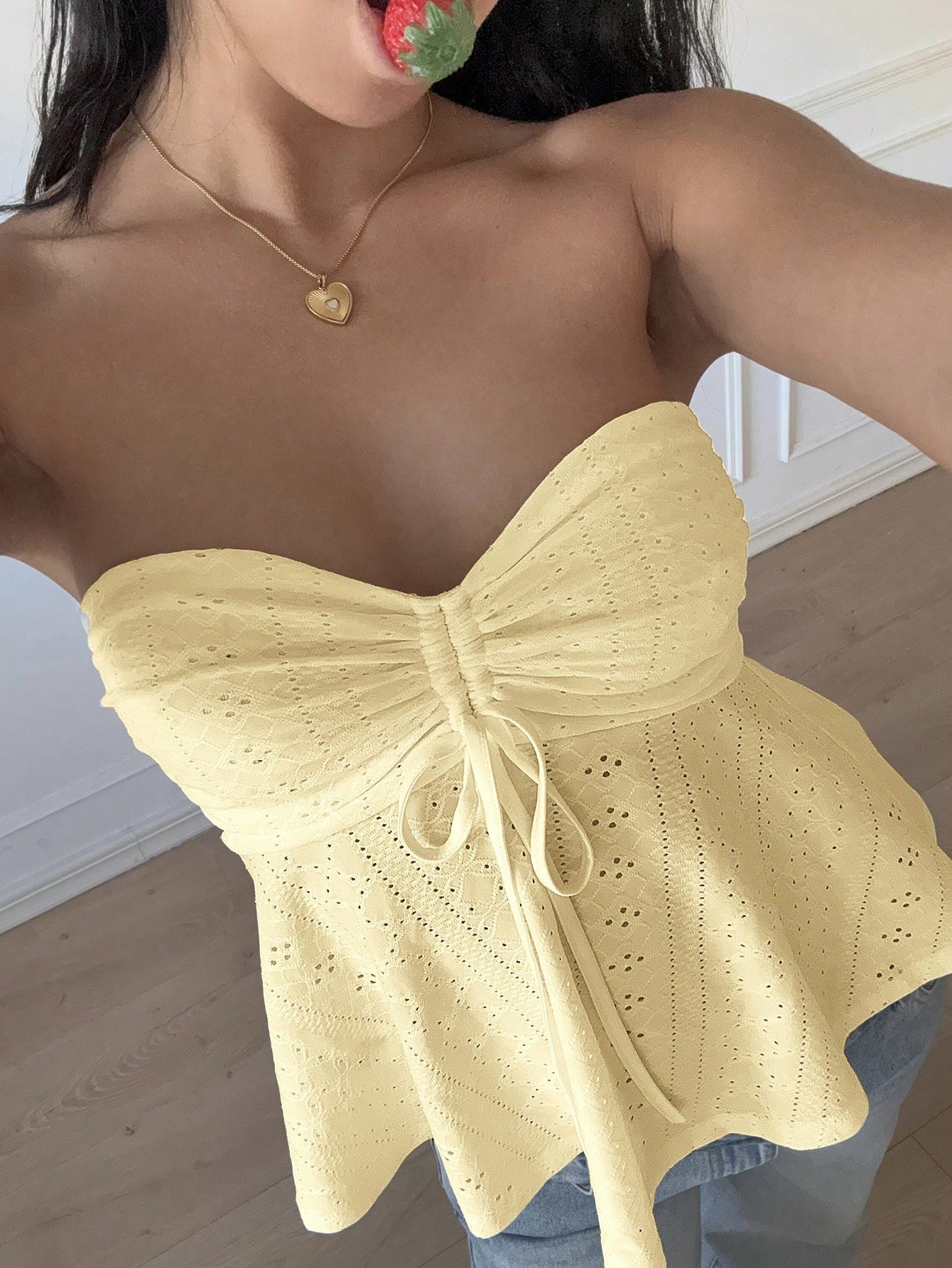 Lace Sweetheart Neck Cami Top