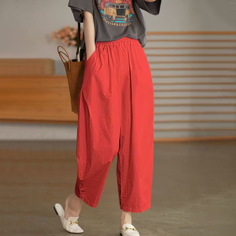 Women's High Waist Linen Pants