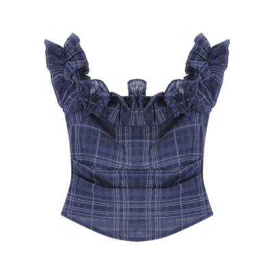 French Off-shoulder Crop Top