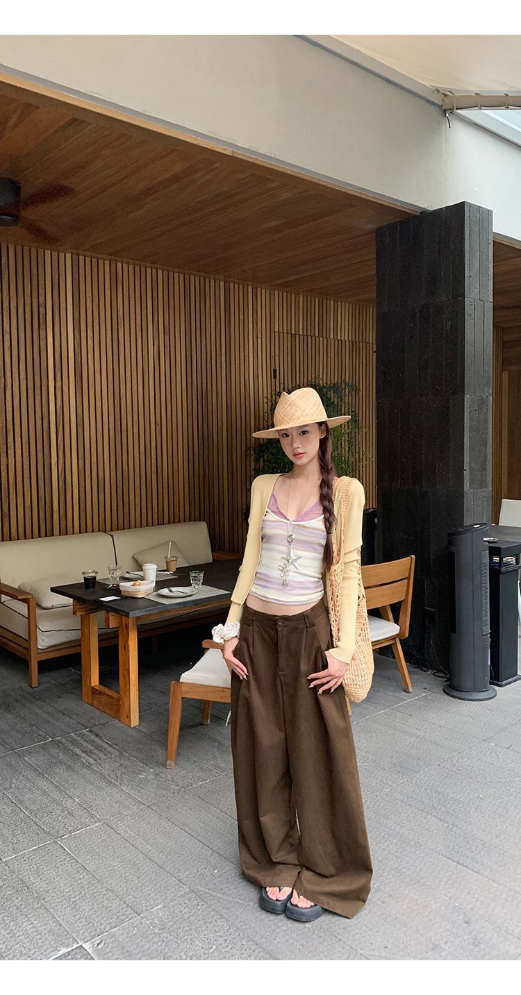 Purple White Stripe Cami Top