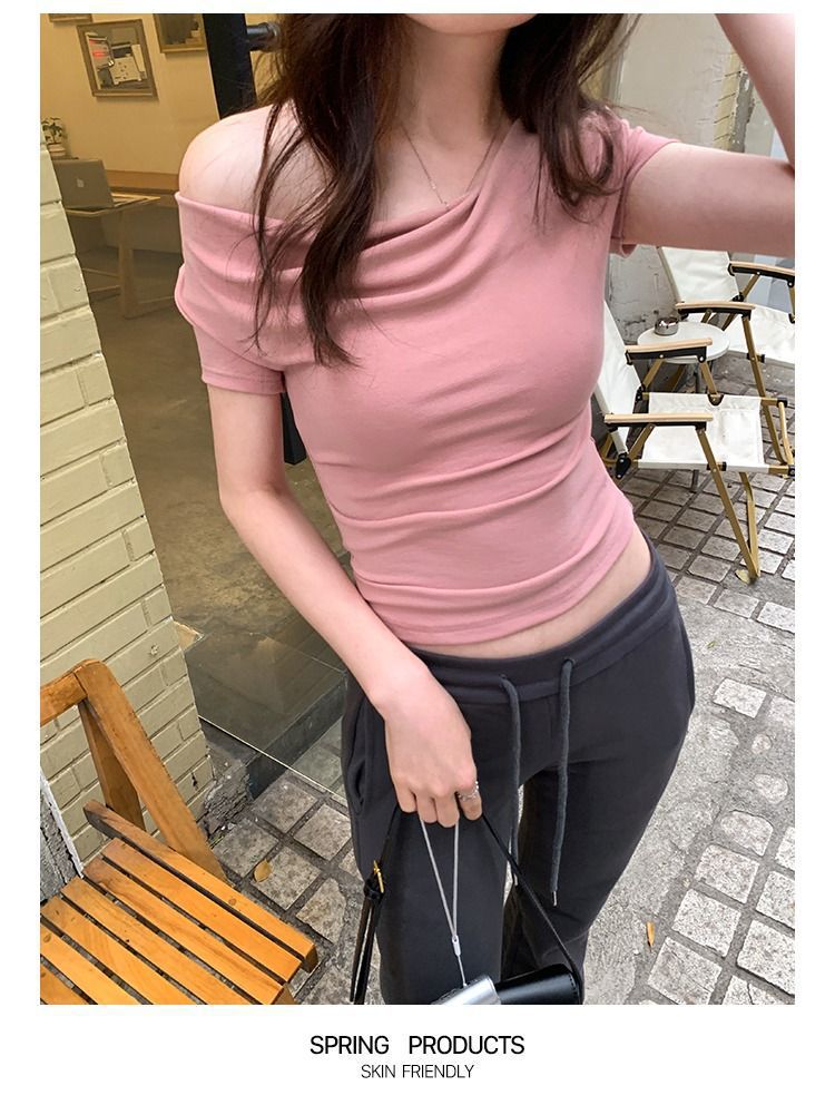 Women's One-shoulder T-shirt