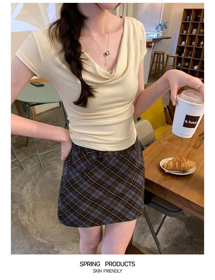 Women's One-shoulder T-shirt