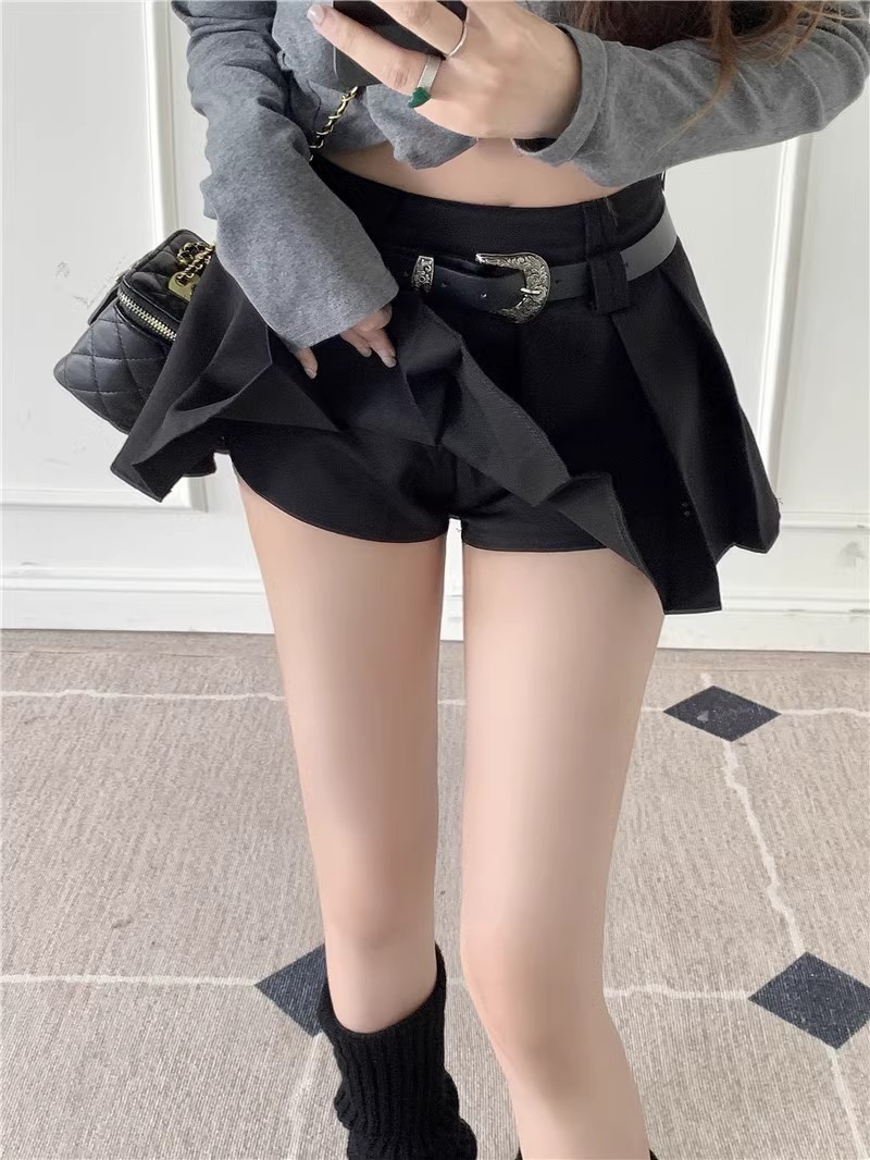 Women's High Waist Pleated Mini Skirt