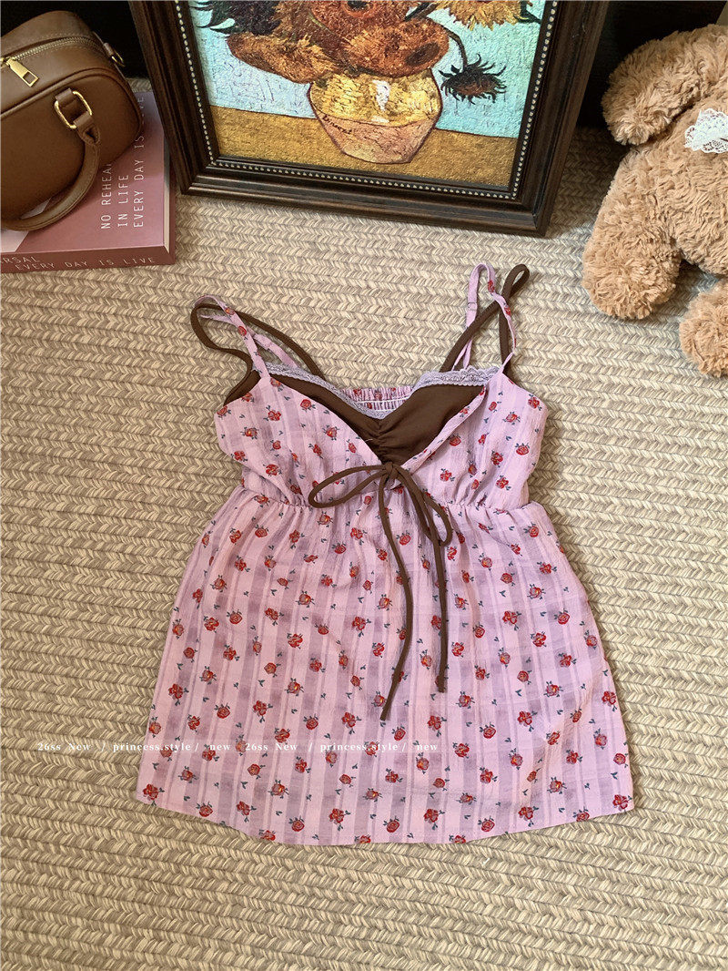 Women's Floral Cami Tank Top with Bra