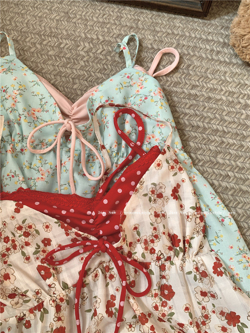 Women's Floral Cami Tank Top with Bra