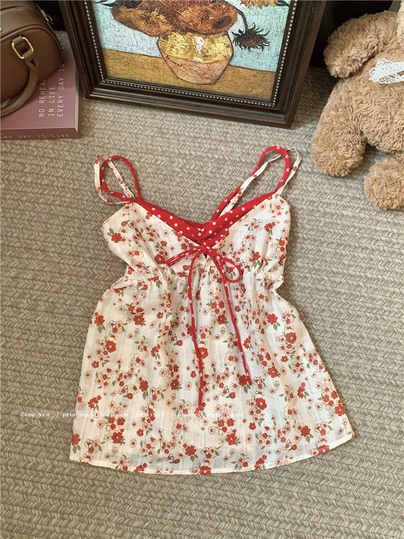 Women's Floral Cami Tank Top with Bra