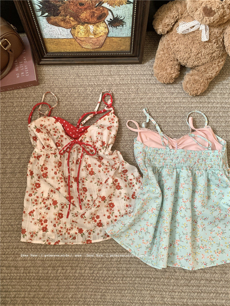 Women's Floral Cami Tank Top with Bra