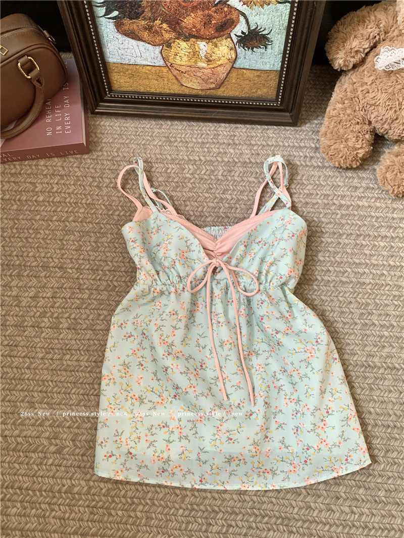Women's Floral Cami Tank Top with Bra