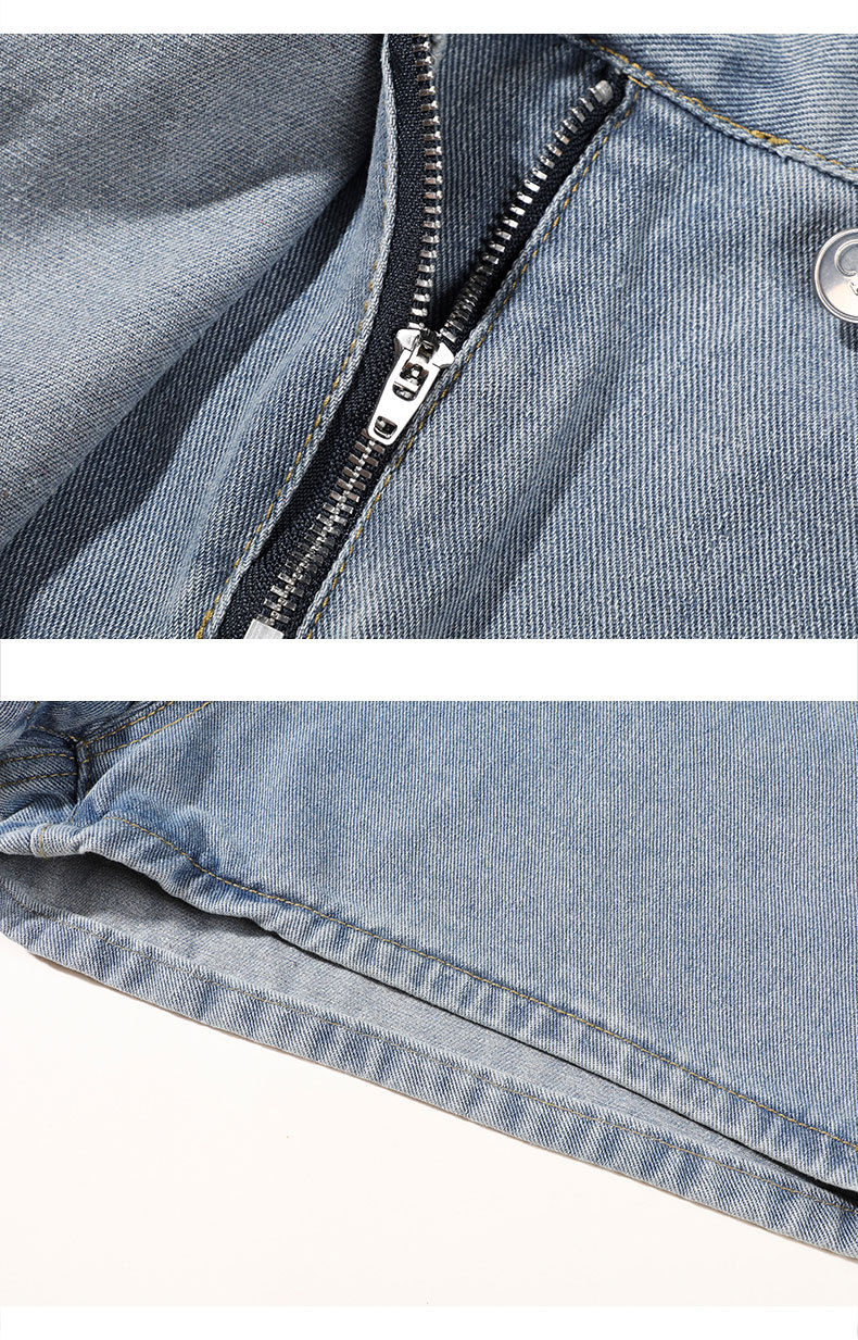 High Waist 2-in-1 Denim Skort