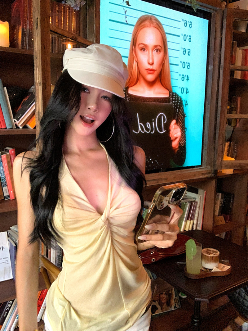 Halter V-Neck Knot Tank Top