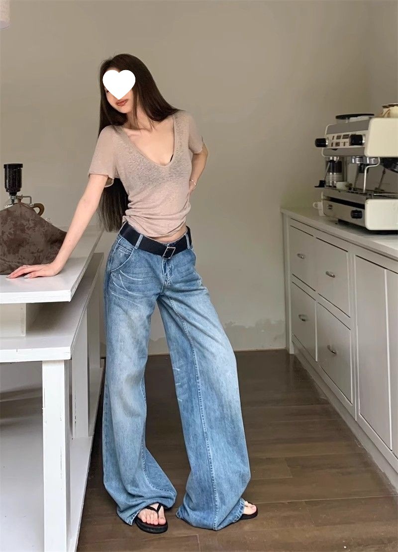 Women's Slim V-Neck Tencel Tee