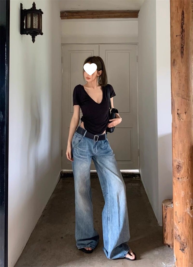 Women's Slim V-Neck Tencel Tee